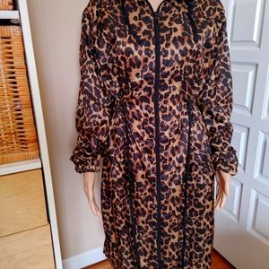 Raincoat Leopard NEW size Small (but very roomy)